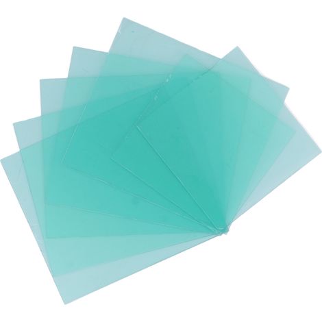 Lot 7 pièces lentilles casque soudure polycarbonate écran vision protection rechange 5 extérieures 2 intérieures 138x122mm 103x98mm (1/5)