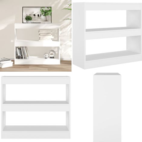 Bibliothèque/Séparateur de pièce Blanc 80x30x72 cm - Bibliothèque Blanche - Meuble Rangement - Séparateur De Pièce - Étagère Design - Bibliothèque Moderne - Home & Living (1/5)