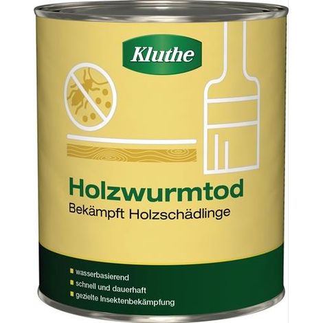 Holzschutzmittel Holzwurmtod farblos 0,75l Dose KLUTHE (1/4)