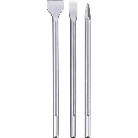 jeu de 3 burins pour marteaux perforateurs à mandrin SDS-max (3 pièces, pour tous les marteaux perforateurs à mandrin SDS-max, avec