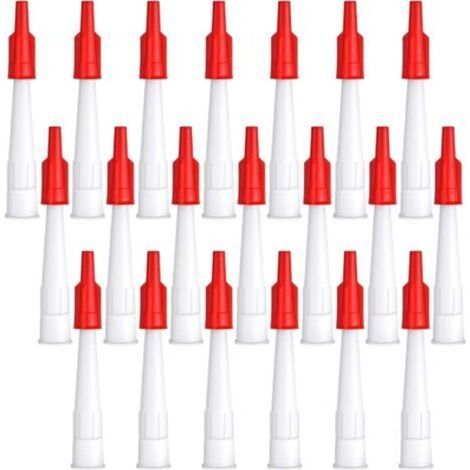 Embouts de Cartouche, Lot de 20 Embouts de Rechange en Silicone Transparent, Embout Cartouche Silicone pour Pistolet Silicone, Buses D'étanchéité pour Cuisine, Ménage (1/5)