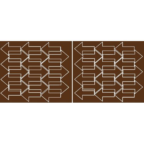 Autocollants flèche 7x4,5cm, 42 pièces, marron mat