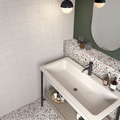 Carrelage Effet Terrazzo PLAY 20x20 cm Dots White (1/3)