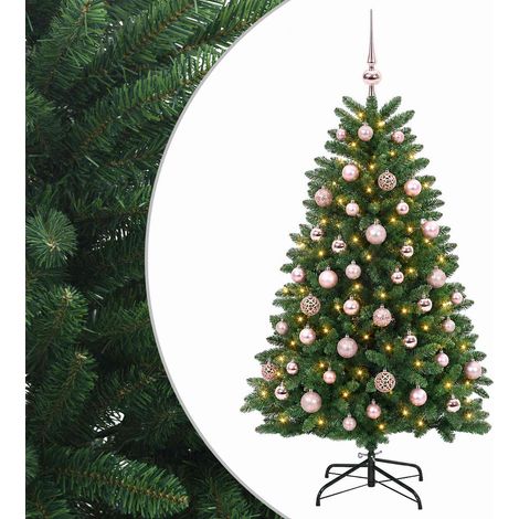 vidaXL Albero di Natale artificiale verde medio con palline 150
