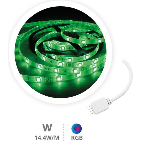 Tira de led 5m RGB 14.4W/m 740lm/m 24V IP20 SMD5050 GSC 1504588 (1/3)