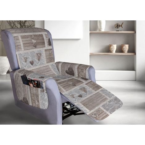 Copripoltrona Reclinabile Trapuntata Shabby Love Poltrona Relax Linea Pensieri Delicati, misuraPoltronacoloreRosso (1/5)