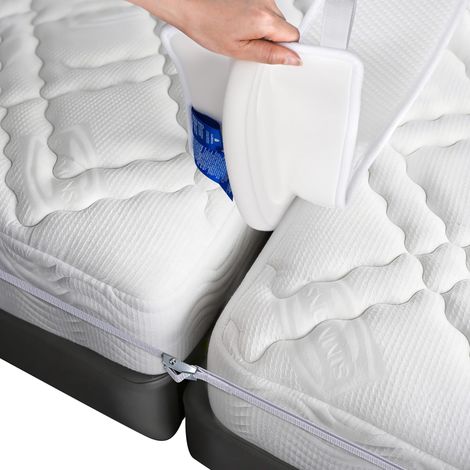 Pont de Lit 20cm Cale Matelas avec Sangle Relier 2 Matelas, Reliez 2 lits jumeaux pour créer un grand lit double sans écart. La (1/5)