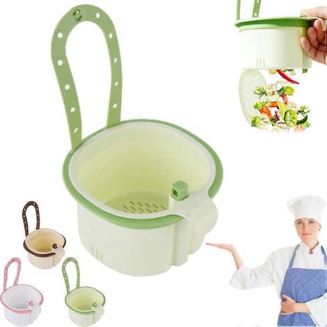 Égouttoir suspendu pliable pour évier de cuisine Ivolne panier filtre d'évier cactus vert (1/5)