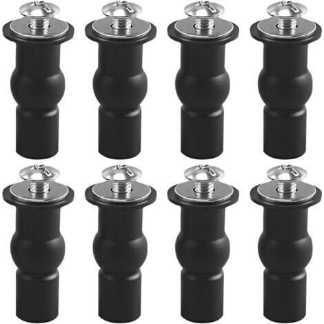 FENOPLASTICA8 vis d'expansion en caoutchouc - Accessoires pour siège de toilette avec fixation supérieure - Fixations de siège de toilette - Fixation à charnière - Boulons de fixation pour WC - Convie (1/4)