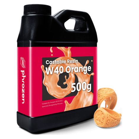 Resina per stampante 3D Phrozen Castable W40 Arancione 500g (1/2)