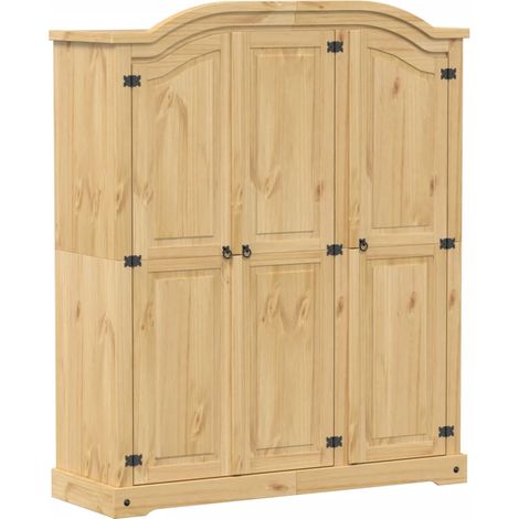 Garde-robe Corona 151,5x52x186 cm bois de pin massif (1/5)