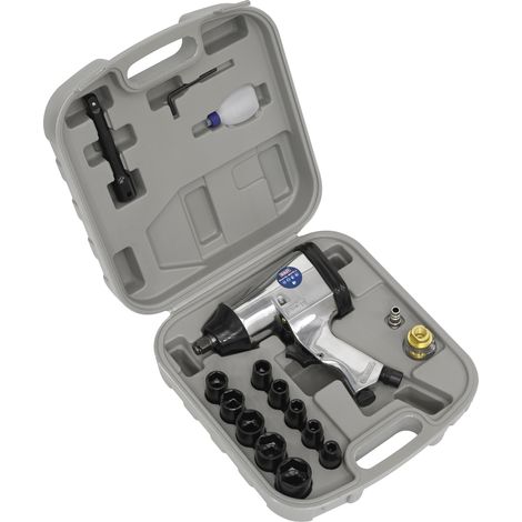 Sealey Air Impact Wrench Kit with Sockets 1/2""Sq Drive SA2/TS