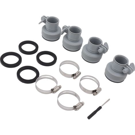 Adaptateur de tuyau de type B avec collier pour pompes filetées Intex FIT ARU, connecteurs et convertisseurs de type B pour piscine, accessoires de piscine (1/5)