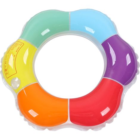 Baby-Schwimmring, bunter, aufblasbarer Schwimmring mit Doppel-Airbag (ohne Sicherheitssitz) (1/5)