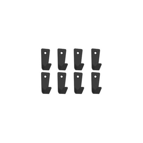 8 schwarze Wandgarderobenhaken, Garderobenständer, Kleiderhaken, Wandgarderobenhaken für Zuhause, Badezimmer, Küche, Kleidung, Handtücher, Taschen, Schlüssel - Schwarz-Crezuo