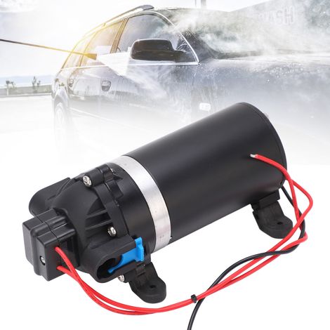 Pompe à membrane haute pression DP-100, 5,6 l/min, à piston, auto-amorçante, avec adaptateur pour tuyau de 3/4" et filtre, 12 V CC (1/5)