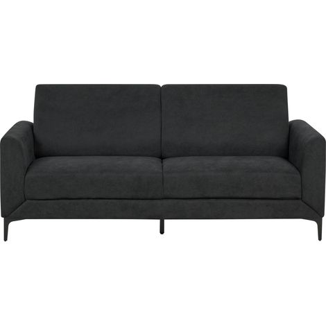 Sofa 3-Sitzer FENES Stoff Schwarz