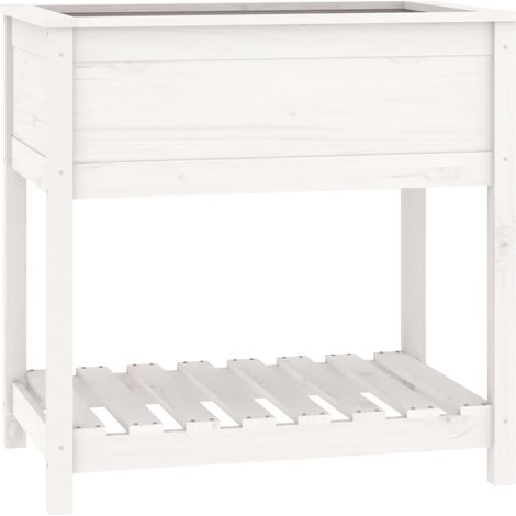 Maison Exclusive - Pflanzkübel mit Ablage Weiß 82,5x54x81 cm Mass