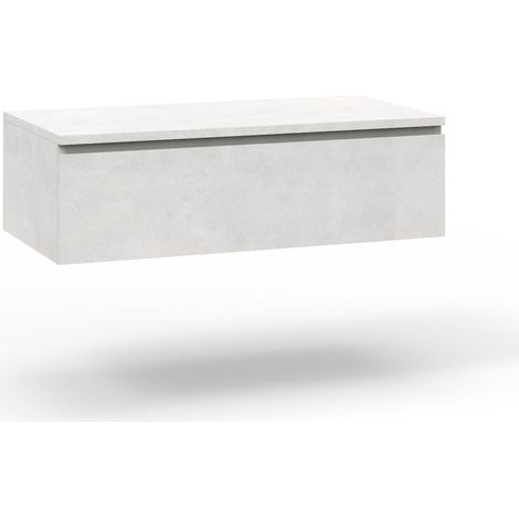 Base con top 1 cassetto YOKA bianco pietra (1/3)