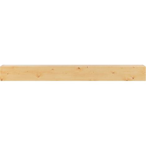 Cheminée Manteau, 60" x 8" x 6", capacité 50 lbs, bois naturel, étagère murale flottante, style rustique, fait main. (1/5)