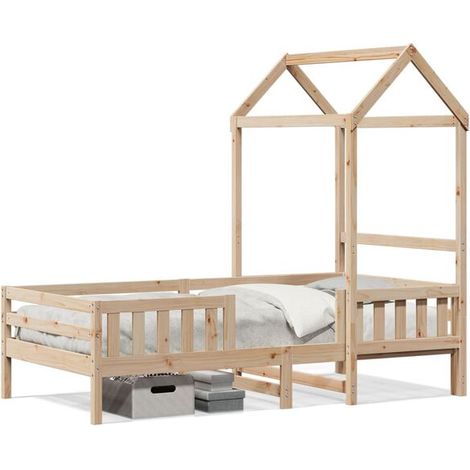 Cadre de lit à baldaquin, matelas non inclus, 100 x 200 cm (1/5)