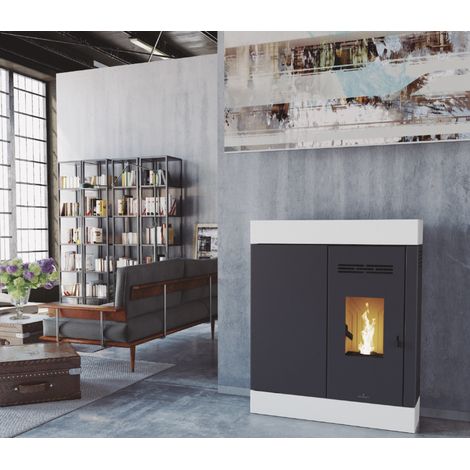 Poêle à pellet Cira Ivoire 9kW - Sans (1/4)