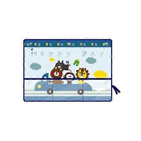 Rideaux de voiture, pare-soleil pour vitres de voiture, motif dessin animé enfant, housse de voiture multifonctionnelle, sac de rangement vert (1/5)