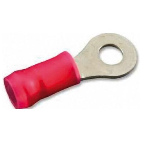 Cosse à oeillet TE Connectivity PIDG 320571 Section max.: 1.605 mm² Ø du trou: 6.35 mm partiellement isolé rouge 1 pc(s) A482271 (1/5)