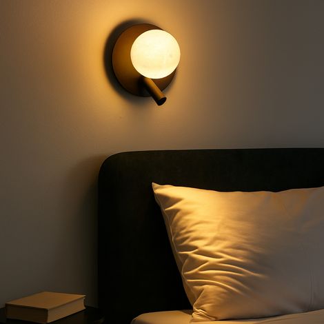 Aplique LED circular negro foco lectura 3W LINDAU (1/5)