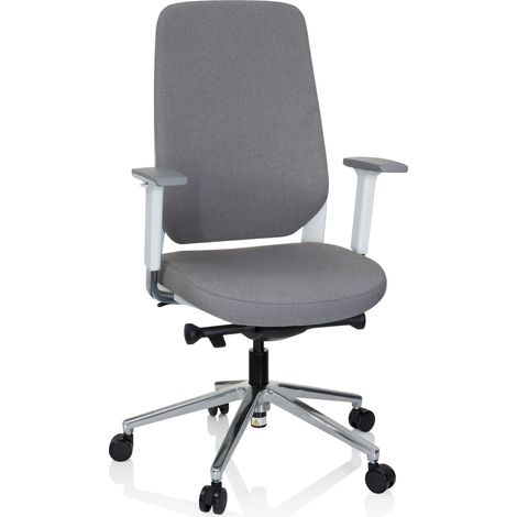 Bürostuhl / Drehstuhl CHIARO T4 WHITE Stoff grau hjh OFFICE (1/5)