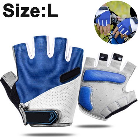 Gants de sport antidérapants demi-doigts - 0101 bleu L