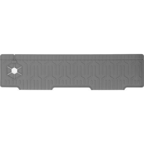 Tapis de robinet en silicone double face, étanche, pour évier, cuisine et salle de bain, couleur grise. (1/5)