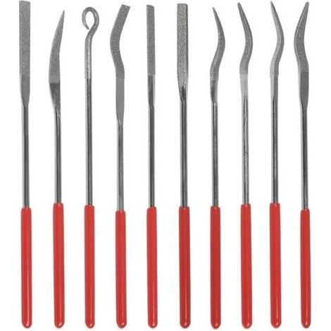 10 Pièces Limes à Aiguille en Alliage pour Moudre et Réparer les Moules, Kit de Lime Grains 150 pour Travail de Précision Bricolage Modelisme (1/4)