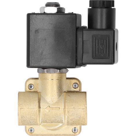 2/2-Wege-Magnetventil G3/8, vorgesteuert, Hochdruck, Messing, AC110V