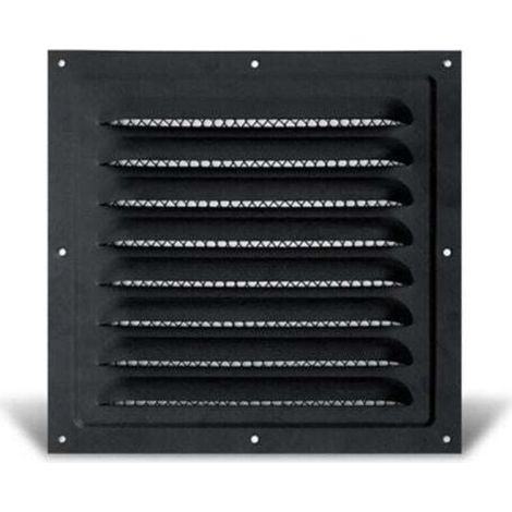 Grille de ventilation en acier inoxydable anti-pluie – 200 × 200 mm – finition brossée, résistante à la corrosion (1/5)