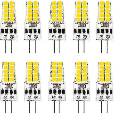 10 lampes LED G4 AC/DC 12-24 V 3 W, 20 LED, 360°, équivalent à une ampoule SMD 2835 de 30 W (halogène). (1/5)