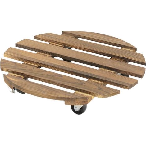 Support rond universel à roulettes pour pot de fleurs, base en bois pour pot de fleurs, A-- (1/5)
