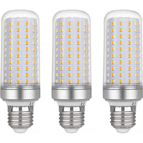 Ampoule Led E27 Maïs 20w, AC220V, 2200LM Blanc Chaud 3000K, Non Dimmable, 200W Ampoule Halogène Équivalent, Ampoule Maïs Led pour Lustres, Plafonniers, Lampes de Table et Lampadaires, Lot de 3 (1/3)