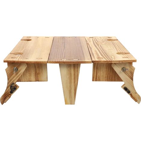Table de Pique-niques Pliante Panier en Bois Pliable, Légère et Compacte, pour Camping, Plage et Randonnée, Table Portable Multifonction pour Extérieur Couleur Couleur Aléatoire (1/5)