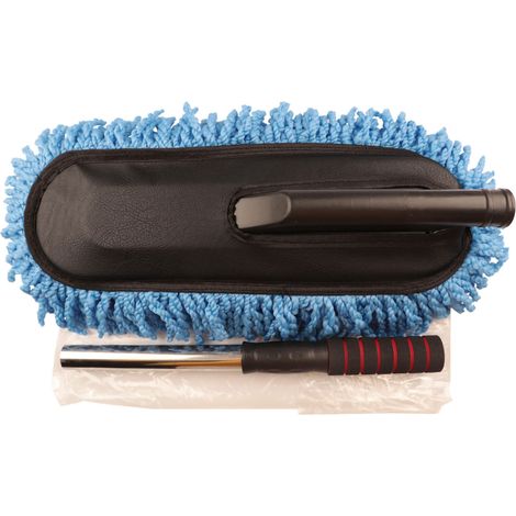 Brosse de Lavage Microfibre Douce Sans Rayures pour Voiture, Nettoyage Polyvalent, Bleue, Télescopique (1/4)