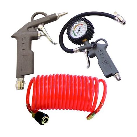 Set für Kompressor Airtool W-2000A1, 1/4", 3-teilig, Spritz-, Blas-/Aufblas-