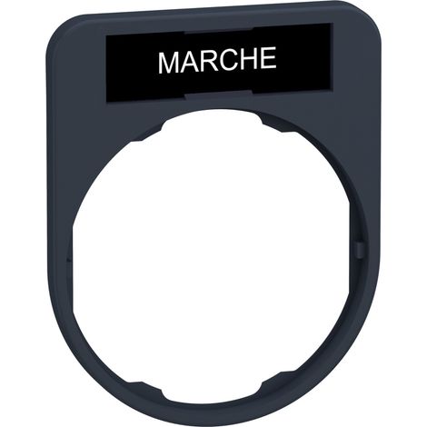 Harmony porte-étiquette plate 30x40 flush plast. noir étiq 8x27 MARCHE SCHNEIDER ZBYF2103 (1/2)