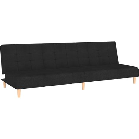 Schlafsofa 2-Sitzer Schwarz Stoff vidaXL