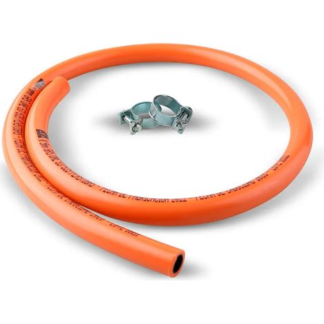 Tuyau yregas butane hose 80 cm orange résistant abrasion (1/2)
