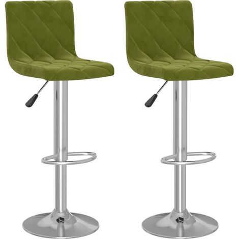 Maison Exclusive - Barhocker 2 Stk. Hellgrün Samt
