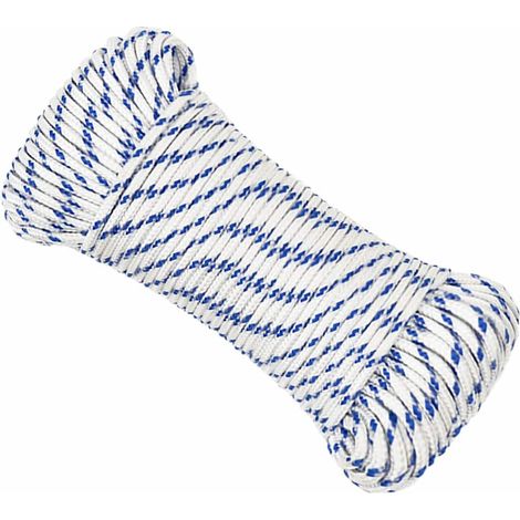 Corde de bateau, Corde de Chanvre, pour la Décoration, le Bricolage, le Jardinage Blanc 3 mm 50 m Polypropylène OIB8000E (1/5)