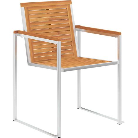 Maison Exclusive - Gartenstühle 4 Stk. Massivholz Akazie und Edel (1/5)