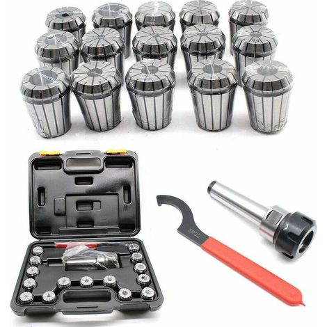 ER32 Jeu de pinces de serrage pour fraise CNC 3-20 mm + MK3 M12 + clé