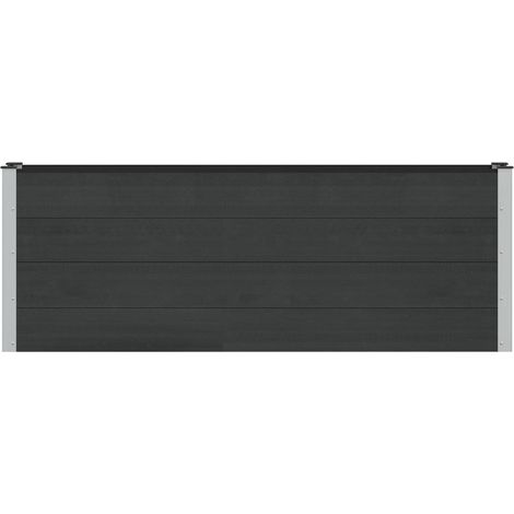 Maison Exclusive - Hochbeet Schwarz 200 x 30 x 72 cm WPC und Alum (1/5)