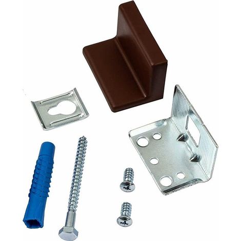 – Équerre de fixation en acier 150kg – Dimensions 56x35mm – Inclinaison ±15° – Réglage latéral et en hauteur – Installation rapide avec vis et chevilles (1/3)